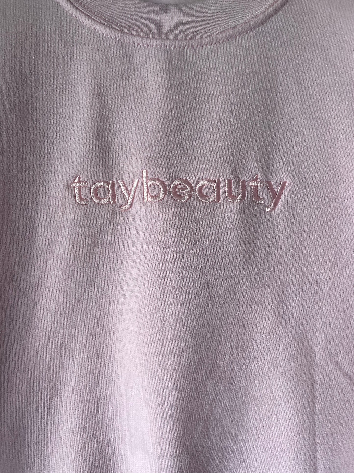 taybeauty crewneck - pink